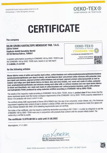 OEKO-TEX 100 — Standard 100 by OEKO-TEX®
